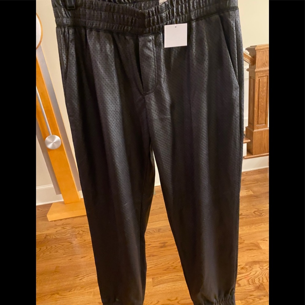 Club Monaco Faux Leather Joggers
